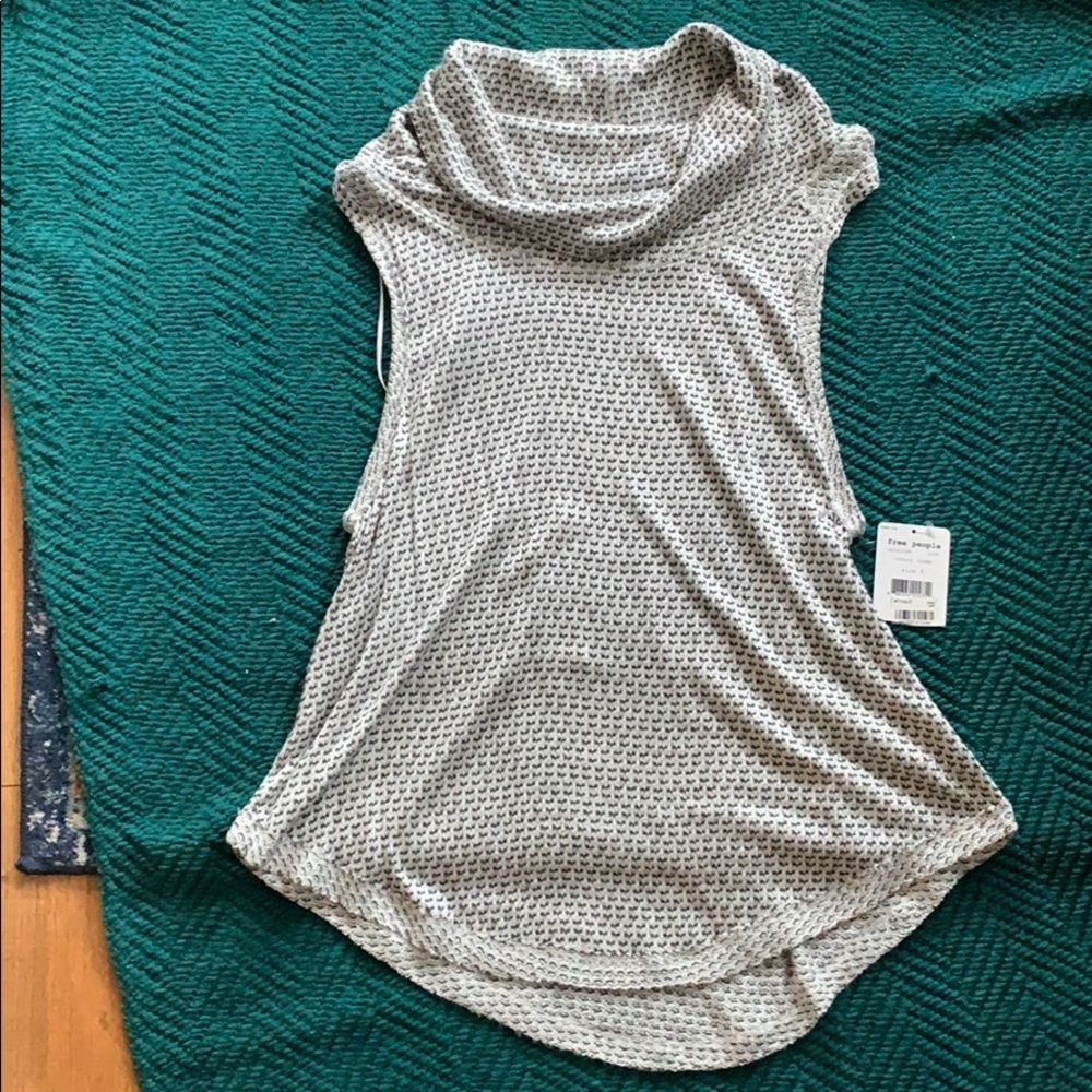 Super-soft sleeveless cowl-neck sweater